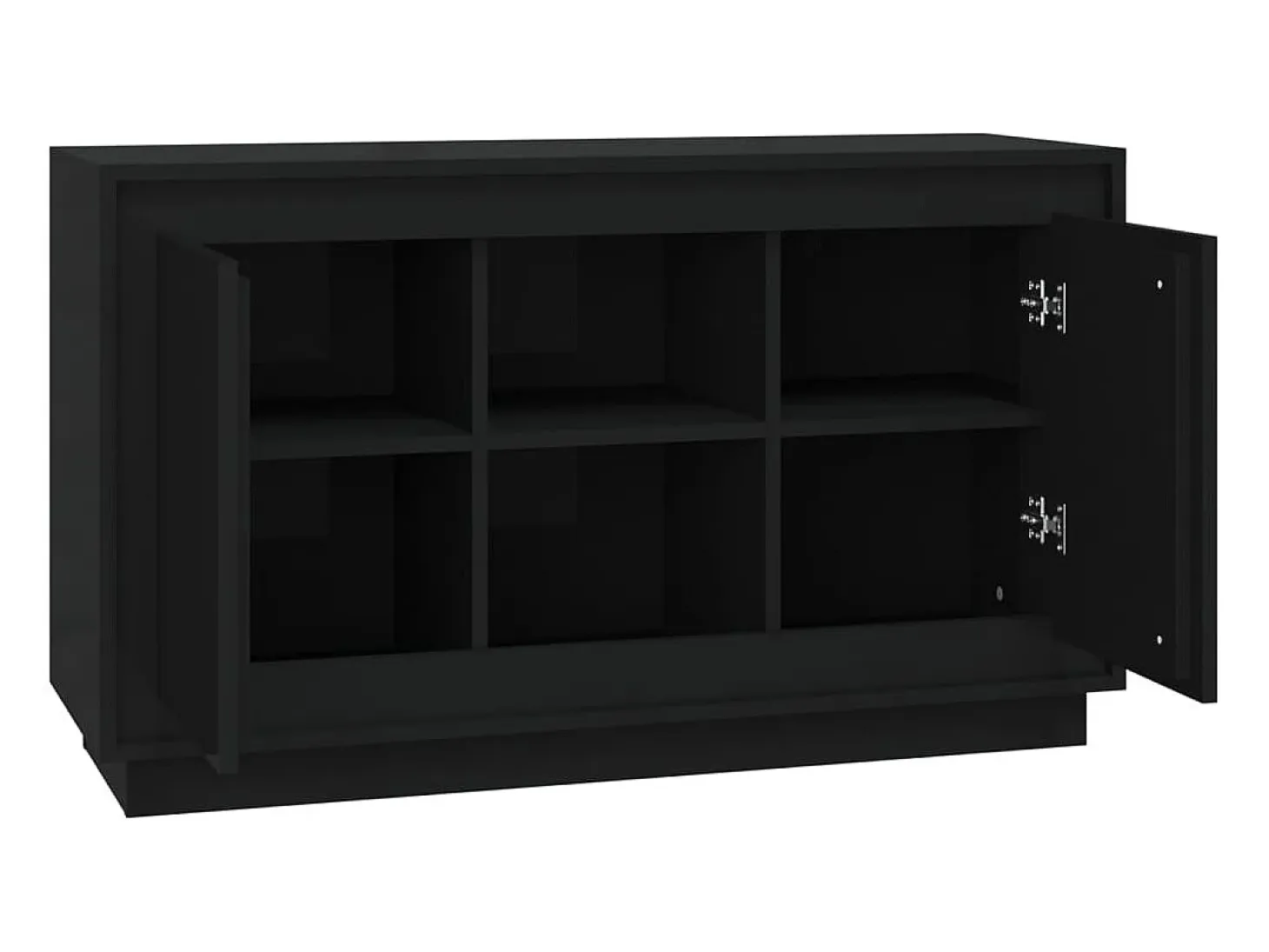 Aparador negro 102x35x60 cm madera de ingeniería
