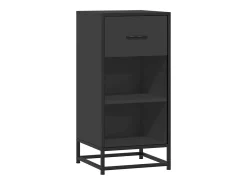 Aparador negro 35,5x35x76 cm madera contrachapada y metal