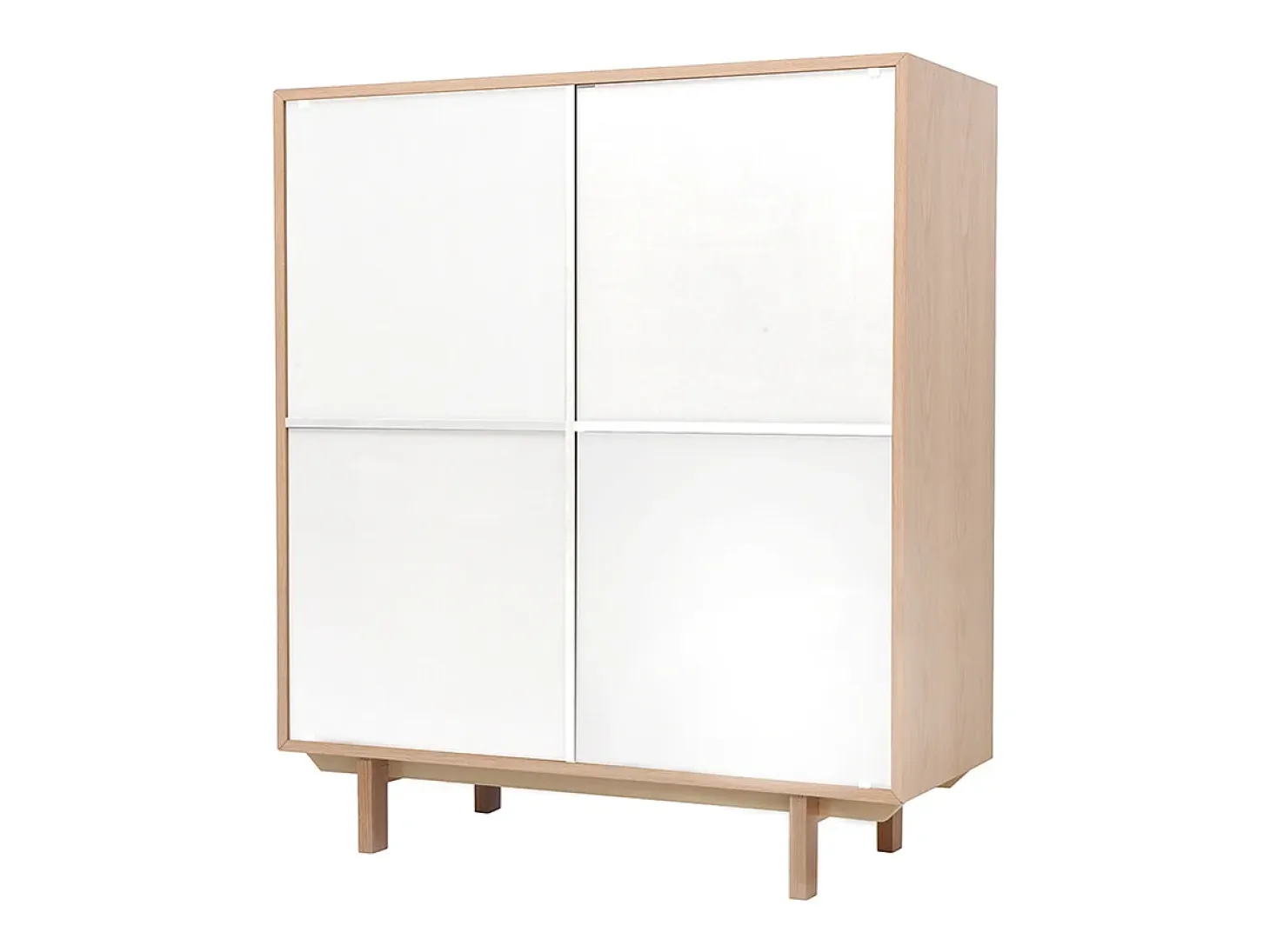 Aparador nórdico madera y blanco A125cm SID