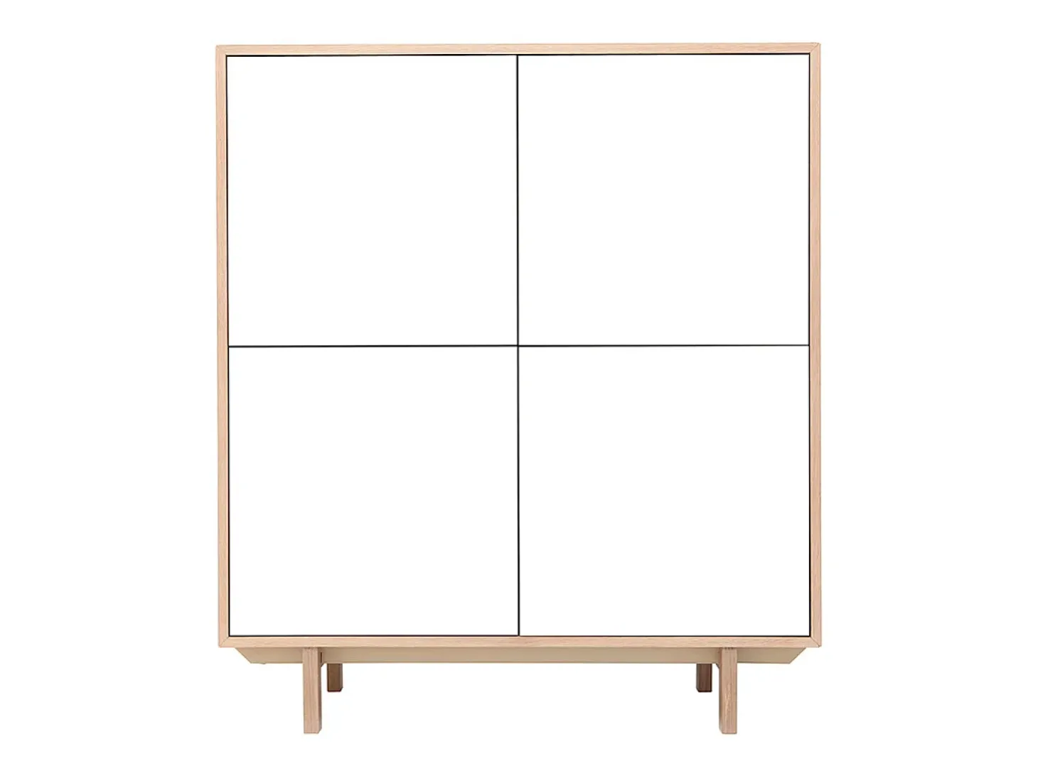 Aparador nórdico madera y blanco A125cm SID