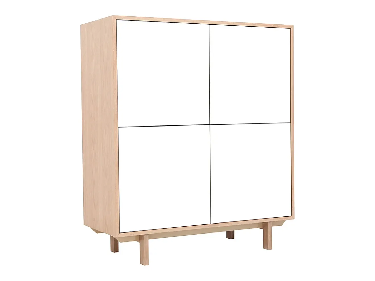 Aparador nórdico madera y blanco A125cm SID