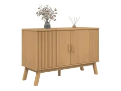Aparador OLDEN madera maciza de pino marrón 114x43x73,5 cm ES227063