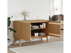 Aparador OLDEN marrón 114x43x73,5 cm madera maciza de pino