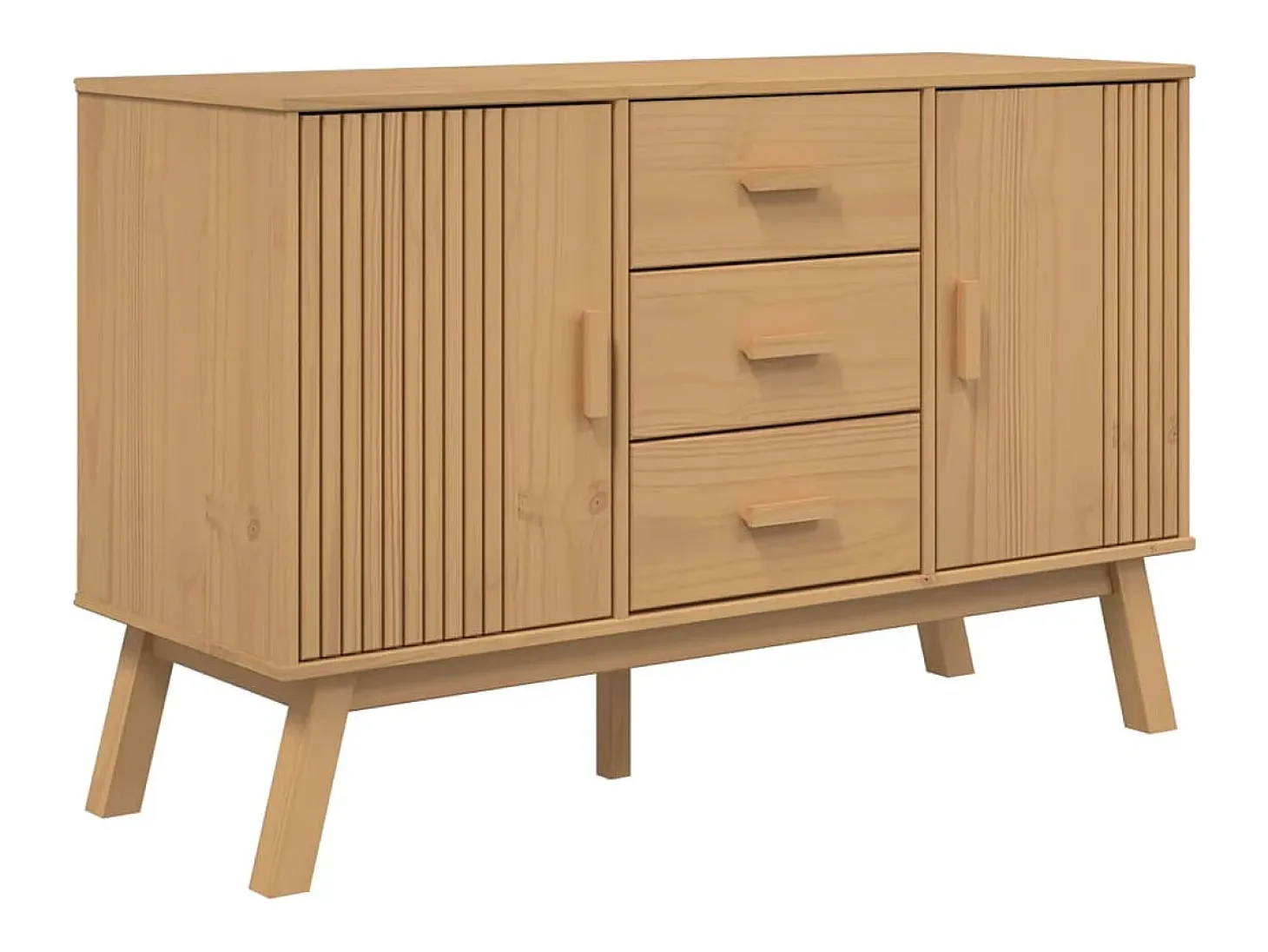 Aparador OLDEN marrón 114x43x73,5 cm madera maciza de pino