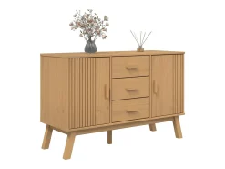 Aparador OLDEN marrón 114x43x73,5 cm madera maciza de pino