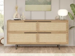 Aparador On3-S color nogal 160x44.5x74.3 cm