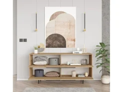 Aparador On3-S color nogal 160x44.5x74.3 cm