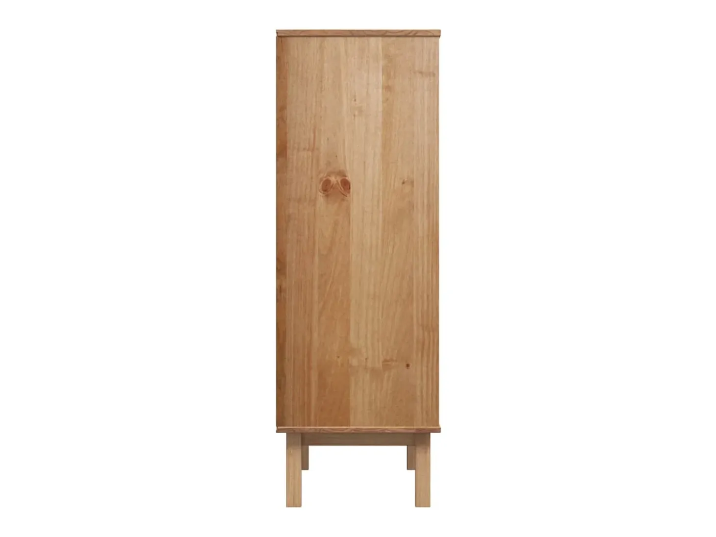 Aparador OTTA madera maciza pino marrón y blanco 85x43x125 cm