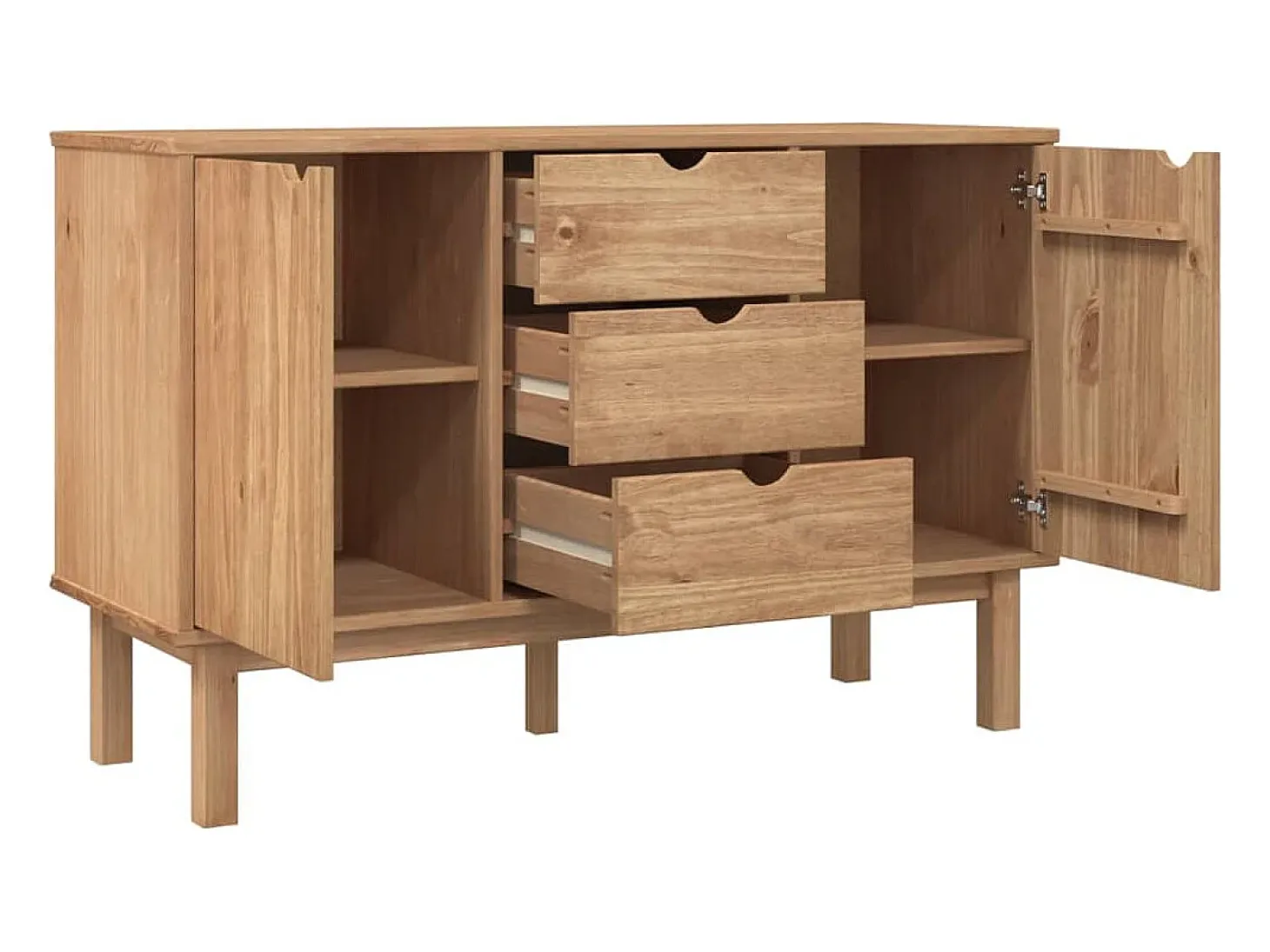 Aparador OTTA 113,5x43x73 cm Madera maciza de pino