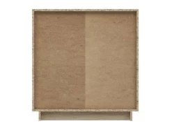 Aparador pequeño con unidad de almacenamiento de 2 puertas - Blanco y roble Sonoma - 82,9 x 34,2 x 88,1 cm