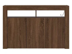 Aparador Roble marrón 116 x 30 x 75 cm Madera de ingeniería