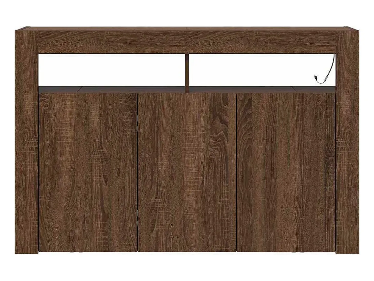 Aparador Roble marrón 116 x 30 x 75 cm Madera de ingeniería