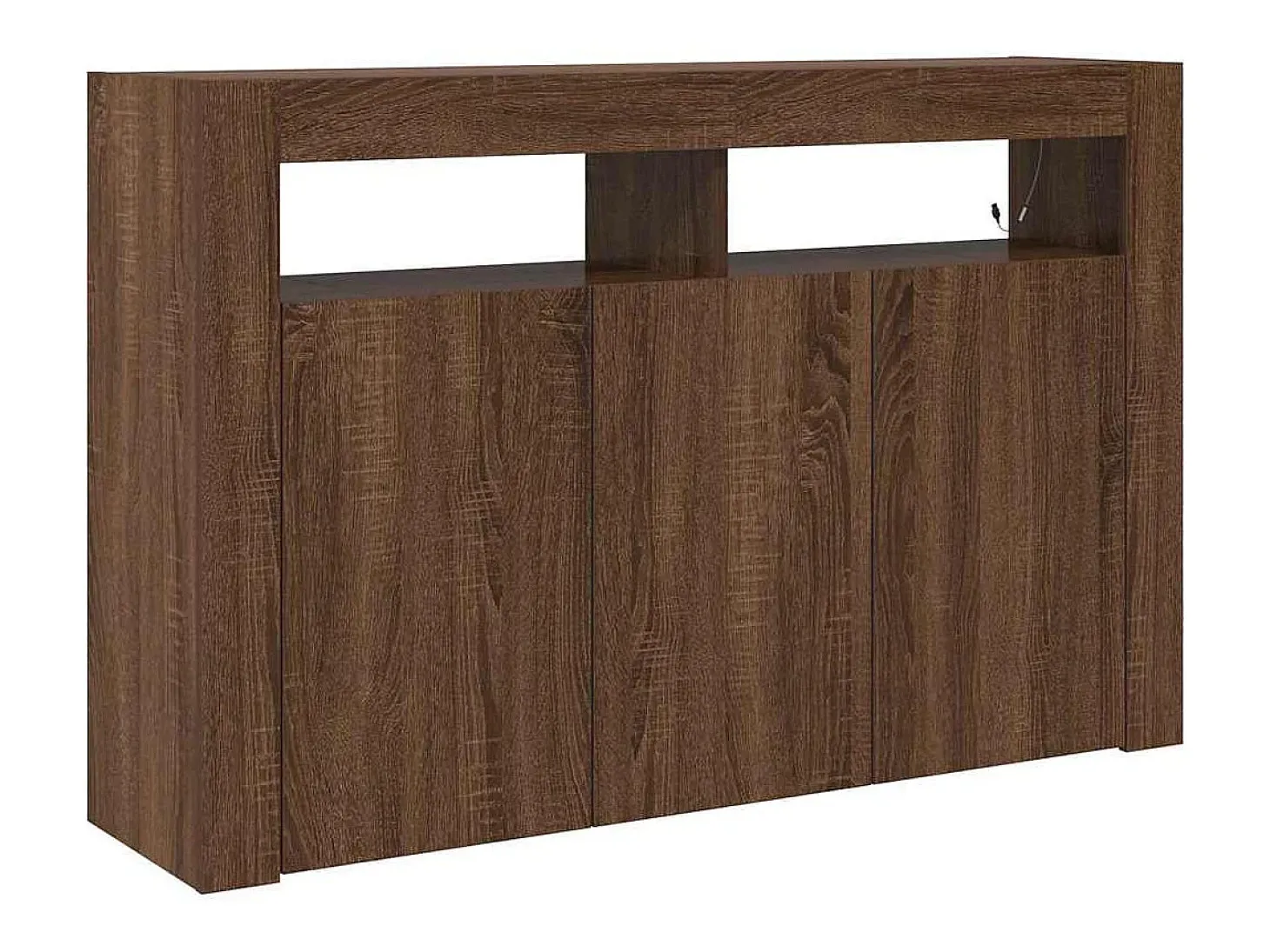 Aparador Roble marrón 116 x 30 x 75 cm Madera de ingeniería