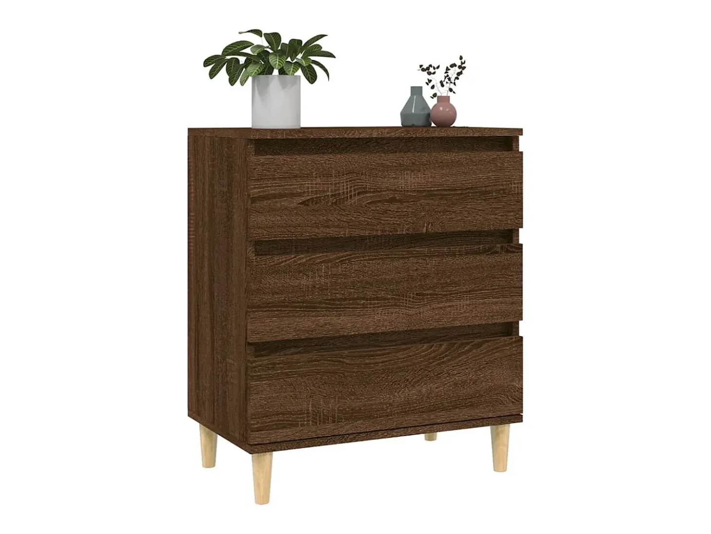 Aparador Roble Marrón 60x35x70 cm Madera de ingeniería