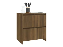 Aparador Roble Marrón 70x41x75 cm Madera de ingeniería