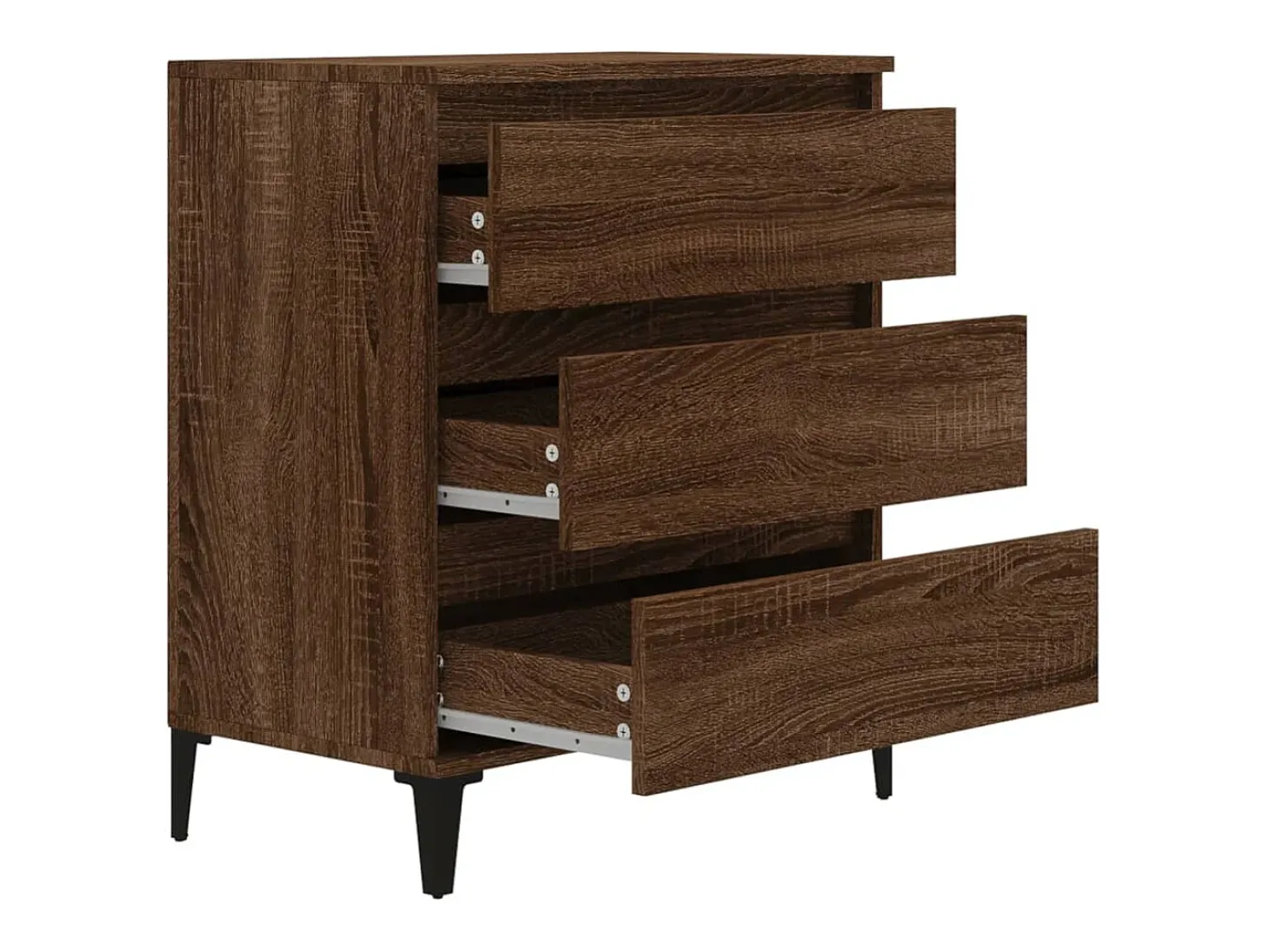 Aparador Roble Marrón 60x35x70 cm Madera de ingeniería