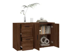 Aparador Roble Marrón 100x33x59,5 cm Madera de ingeniería
