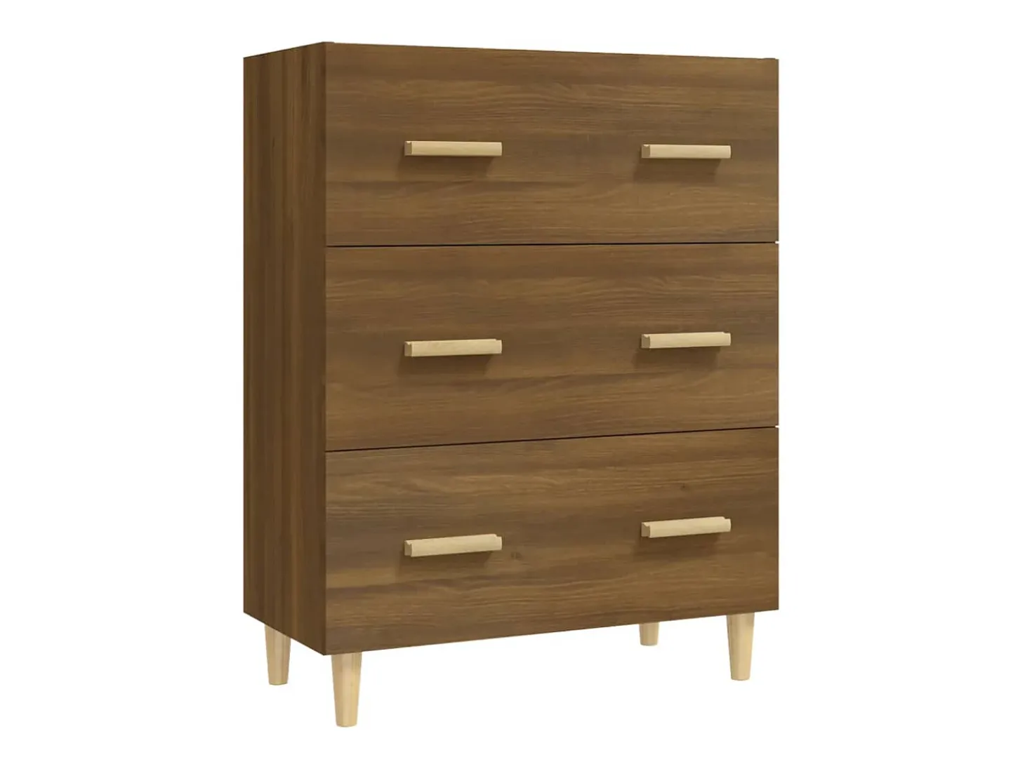 Aparador Roble Marrón 70x34x90 cm Madera de ingeniería