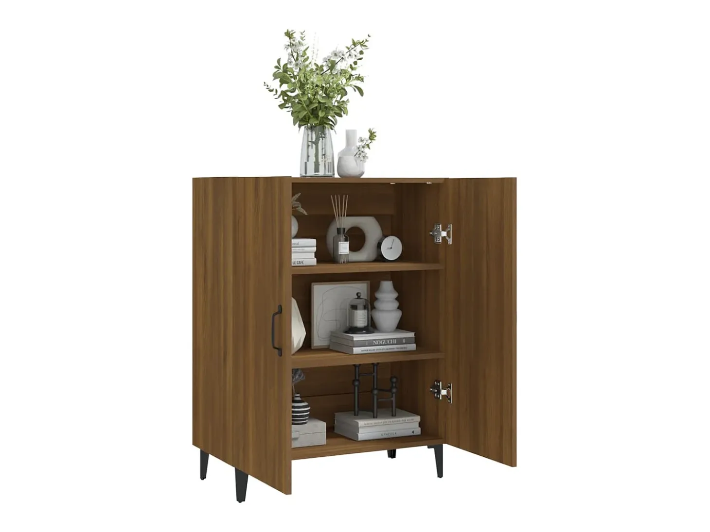 Aparador Roble Marrón 70x34x90 cm Madera de ingeniería