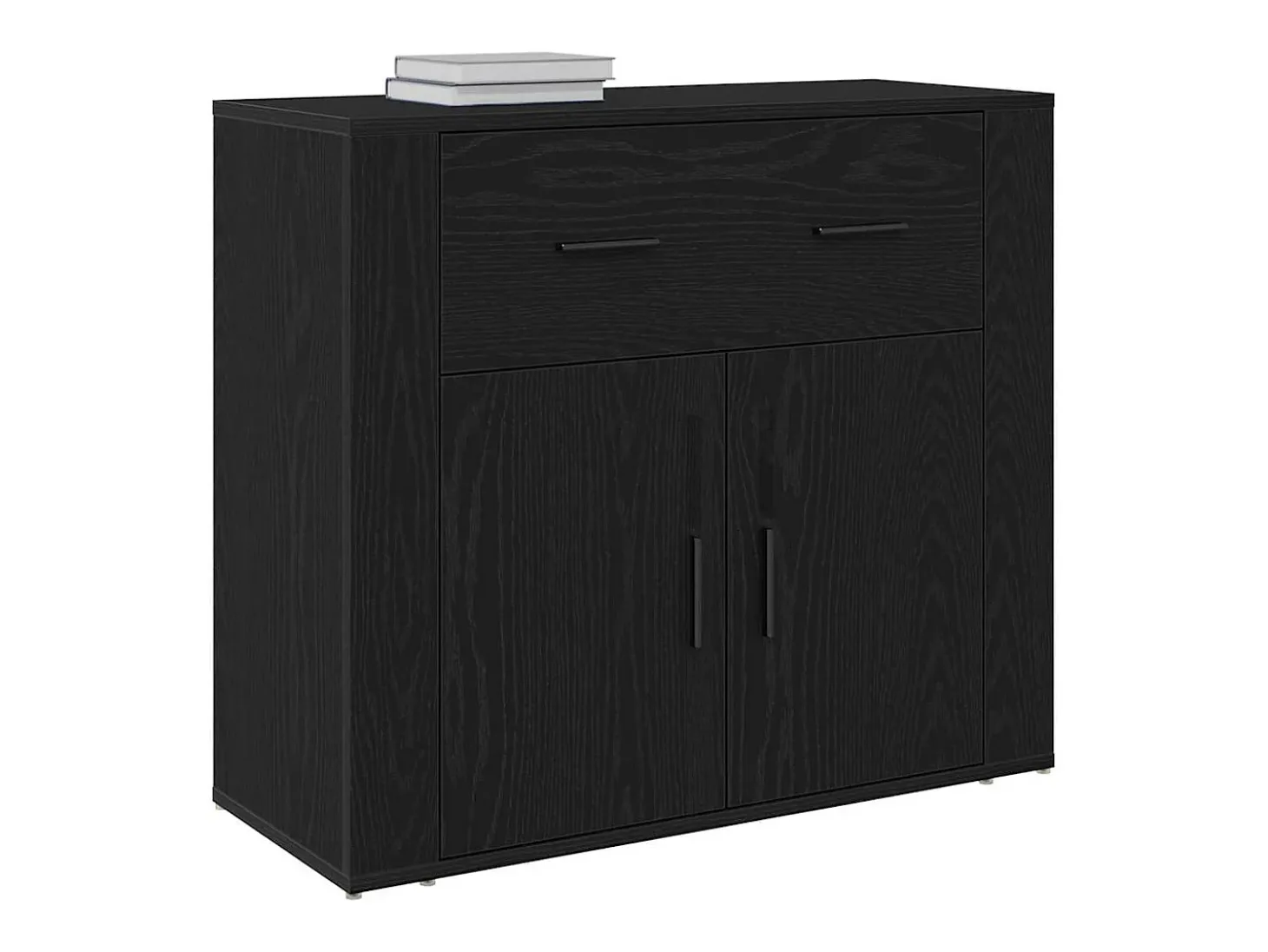 Aparador Roble Negro 80 x 33 x 70 cm Madera contrachapada