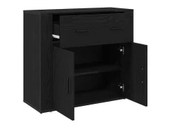 Aparador Roble Negro 80 x 33 x 70 cm Madera contrachapada