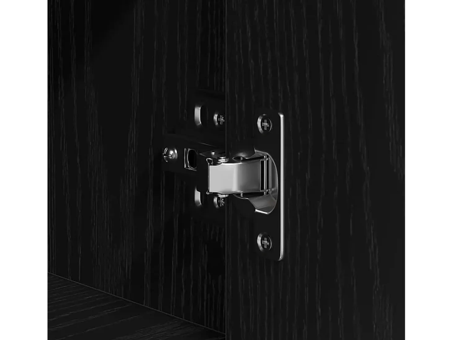 Aparador Roble Negro 80 x 33 x 70 cm Madera contrachapada