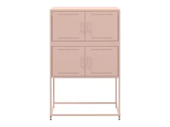 Aparador rosa 68,5x38,5x107 cm acero