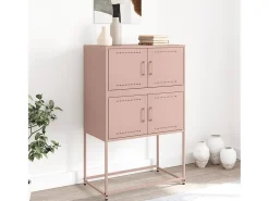 Aparador rosa 68,5x38,5x107 cm acero