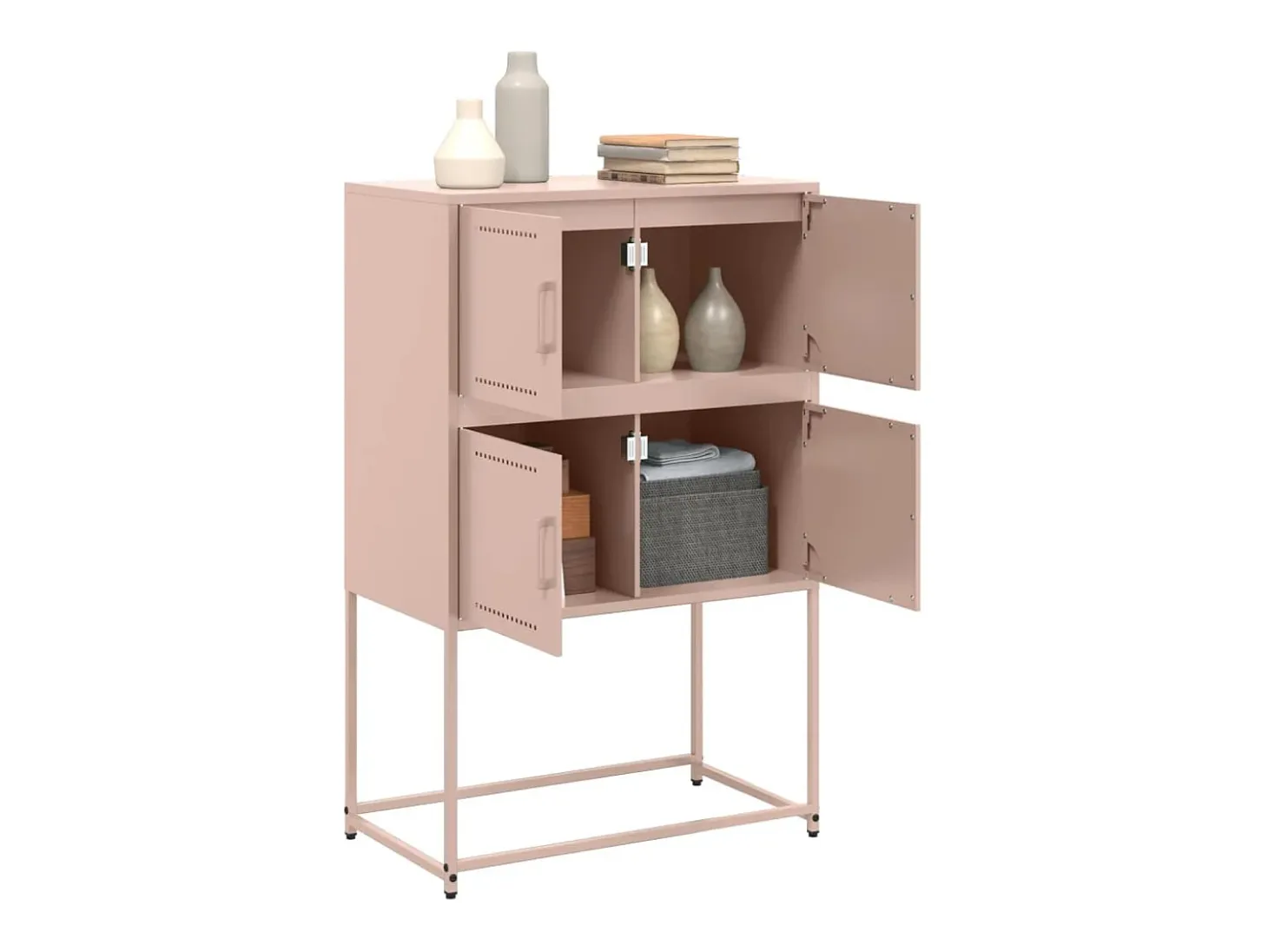 Aparador rosa 68,5x38,5x107 cm acero