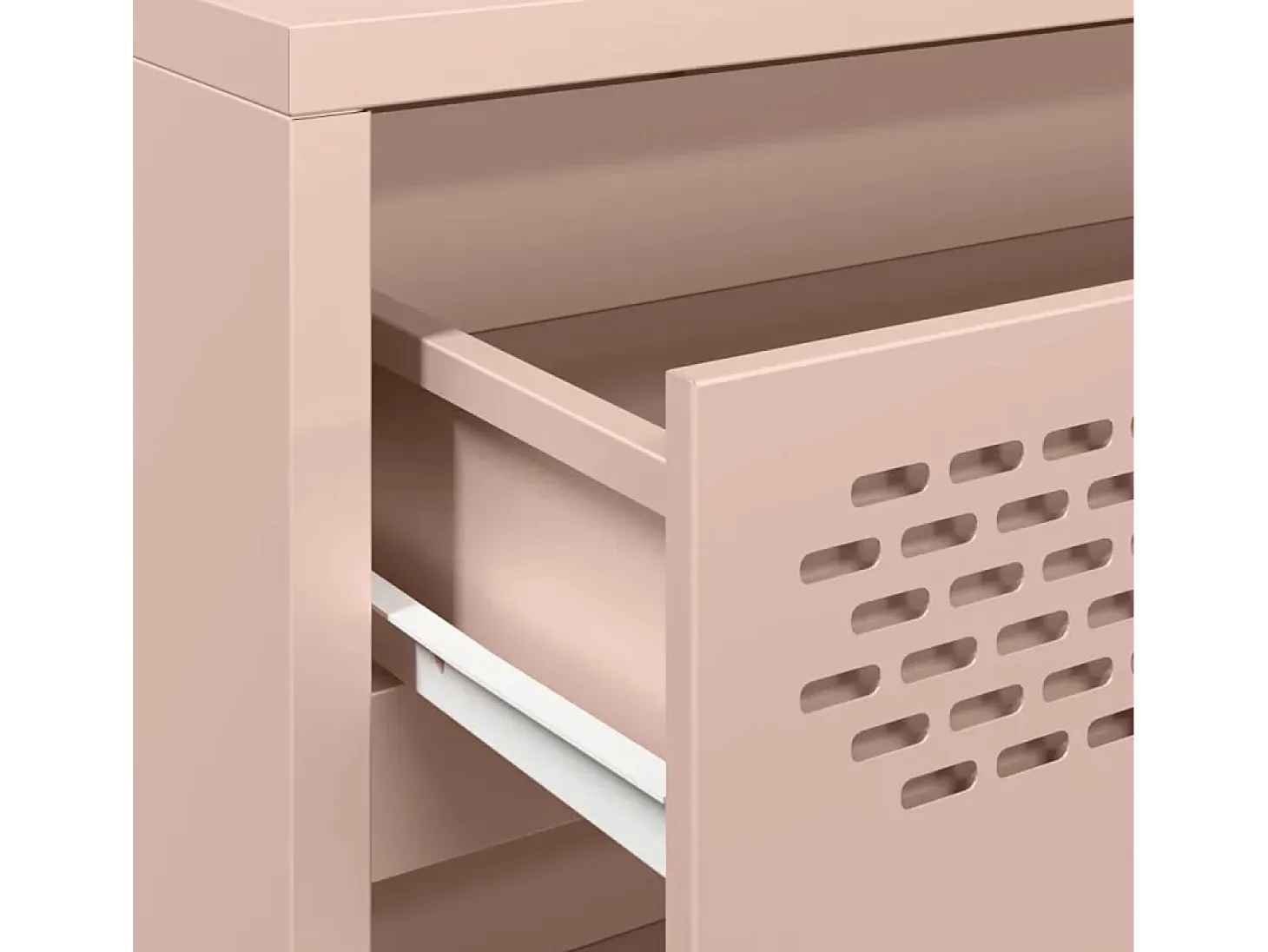 Aparador rosa 68x39x73,5 cm acero laminado en frío