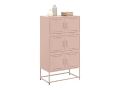 Aparador rosa 68,5x38,5x123,5 cm acero