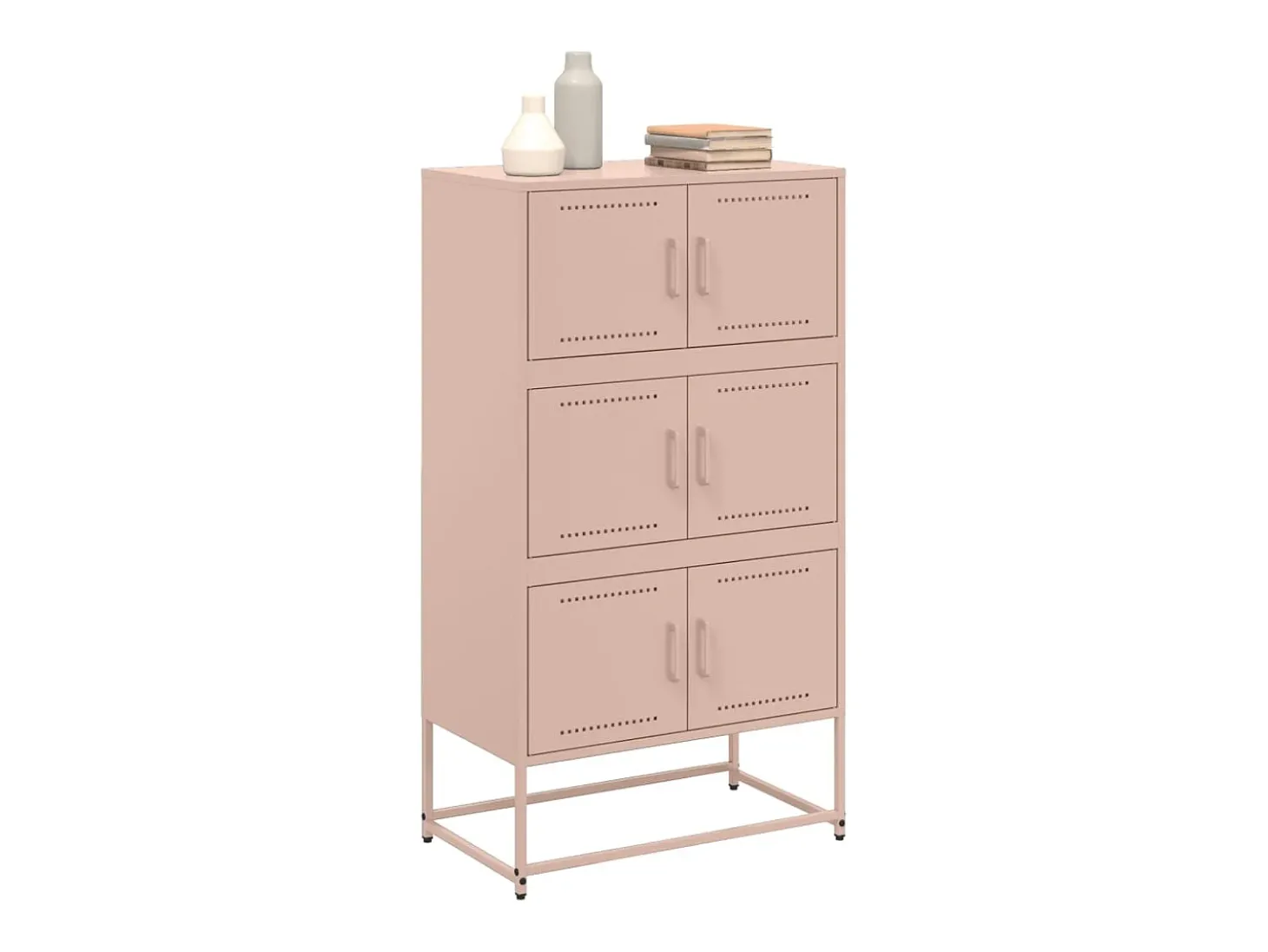 Aparador rosa 68,5x38,5x123,5 cm acero