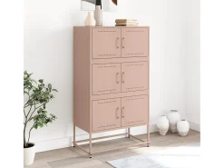 Aparador rosa 68,5x38,5x123,5 cm acero
