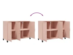 Aparador rosa 100,5x39x72 cm acero