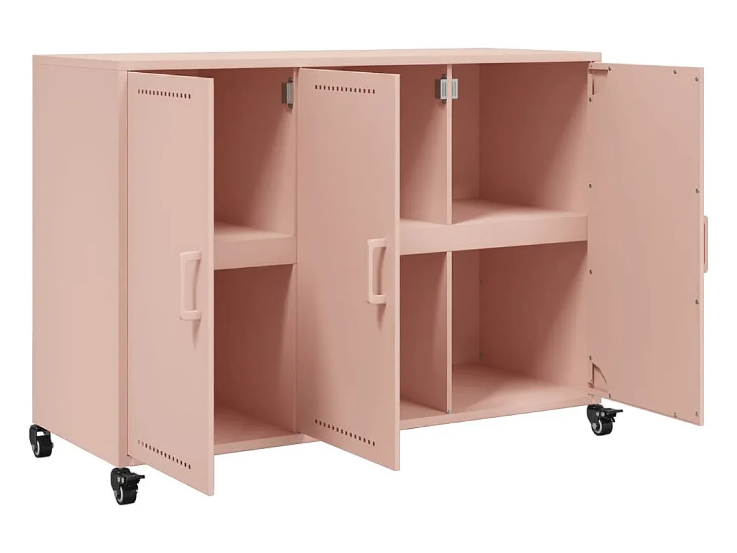 Aparador rosa 100,5x39x72 cm acero