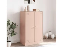 Aparador rosa 67x39x107 cm acero