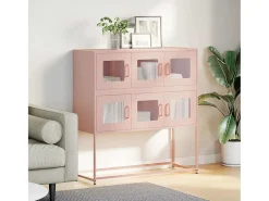 Aparador rosa 100,5x39x107 cm acero laminado en frío