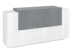 Aparador salón blanco pizarra diseño moderno 160 cm 4 puertas New Coro Four