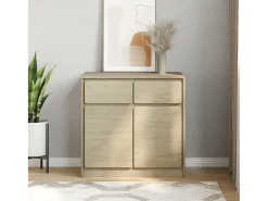 Aparador SAUDA madera maciza pino roble 80x43x75,5 cm ES803024