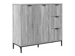 Aparador Sonoma Gris 89,5 x 33 x 82 cm Madera de Ingeniería