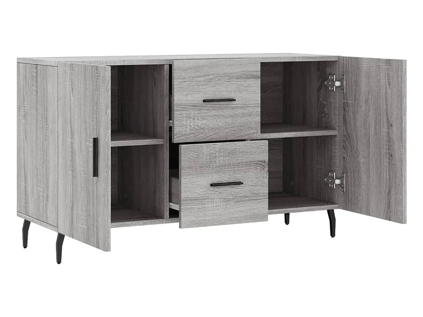 Aparador Sonoma gris 100x36x60 cm madera de ingeniería