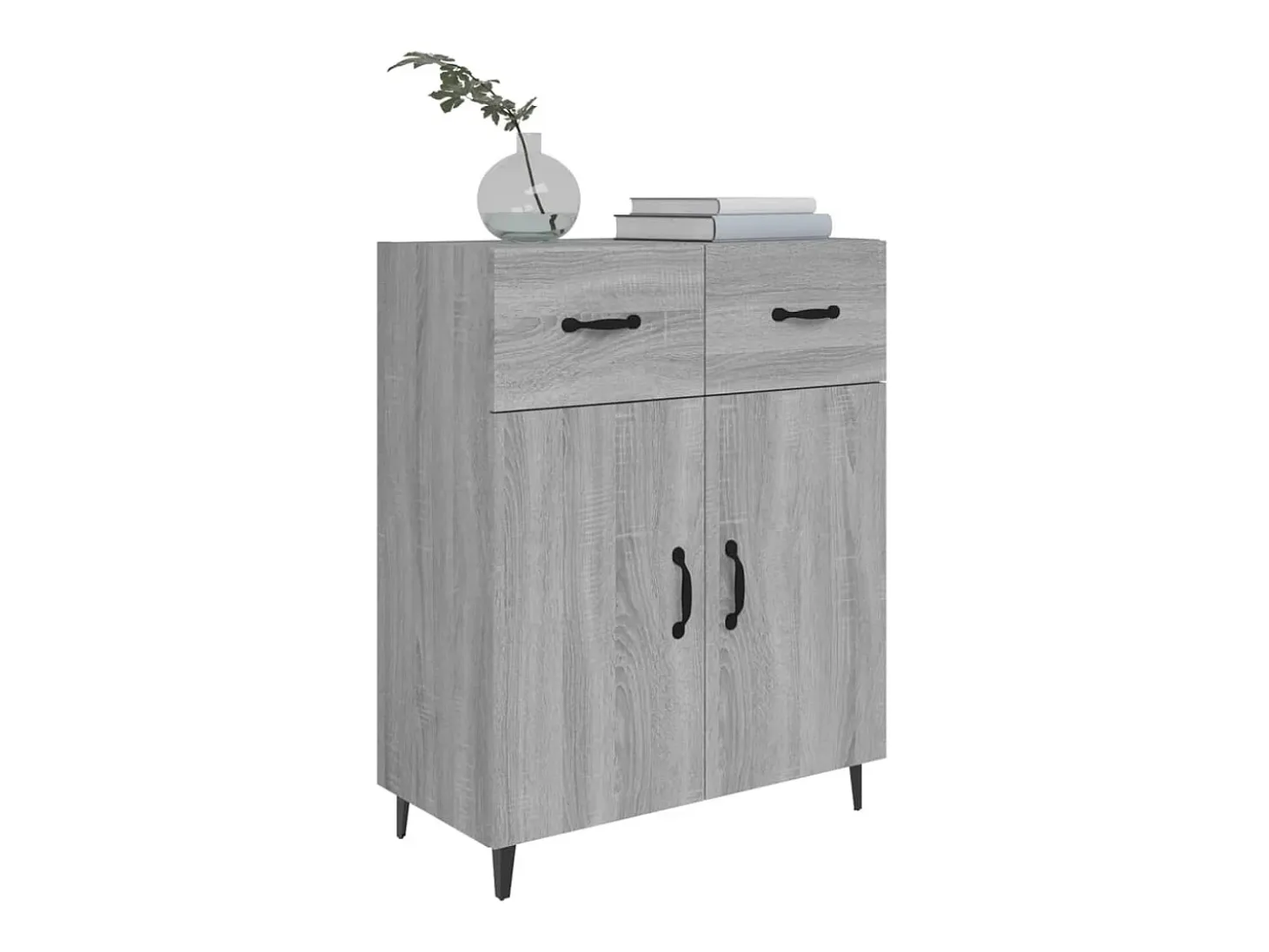 Aparador Sonoma gris 69,5x34x90 cm madera de ingeniería