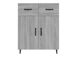 Aparador Sonoma gris 69,5x34x90 cm madera de ingeniería