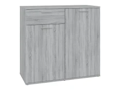 Aparador Sonoma gris 80x36x75 cm Madera de ingeniería