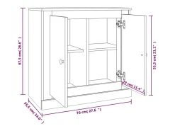 Aparador Sonoma gris 70x35,5x67,5 cm madera de ingeniería