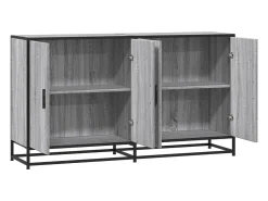 Aparador Sonoma gris 134x35x76 cm madera de ingeniería