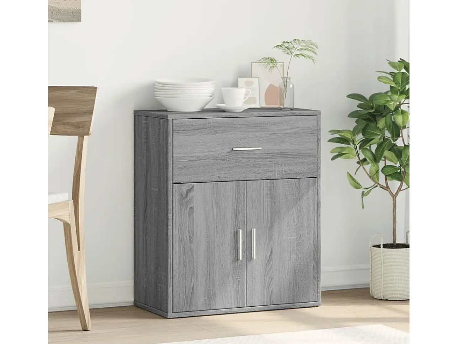 Aparador Sonoma gris 60x31x70 cm madera de ingeniería
