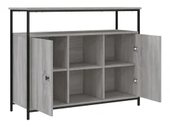 Aparador Sonoma gris 100x35x80 cm madera de ingeniería