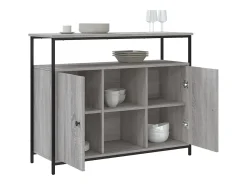 Aparador Sonoma gris 100x35x80 cm madera de ingeniería