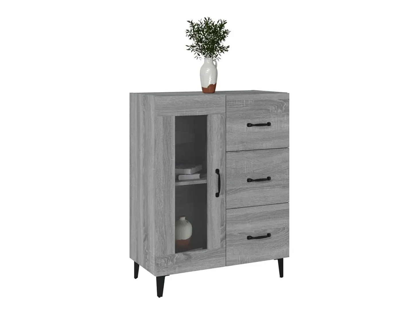 Aparador Sonoma gris 69,5x34x90 cm madera de ingeniería
